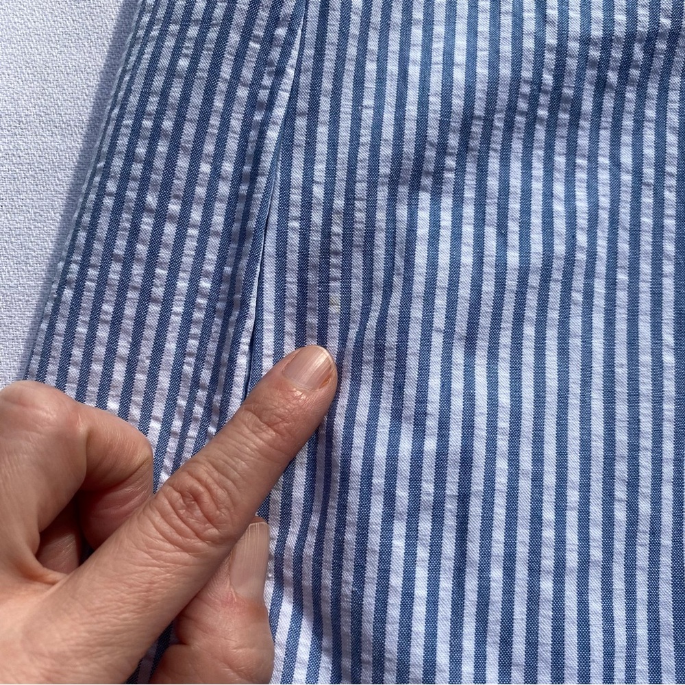 Anne Klein Blue and White Striped Dress knee length size 12 - Picture 12 of 12